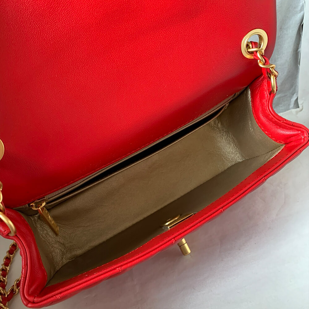 Ch**el Pearl Crush Mini Rectangular Flap(HIGH-END GRADE)