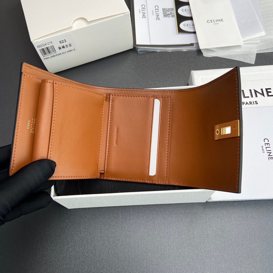 Ce1i*e 16 Small Wallet in Shiny Calf Leather