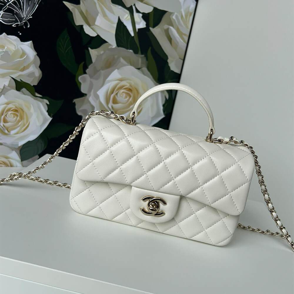 Ch**el Mini Classic Handbag With Top Handle