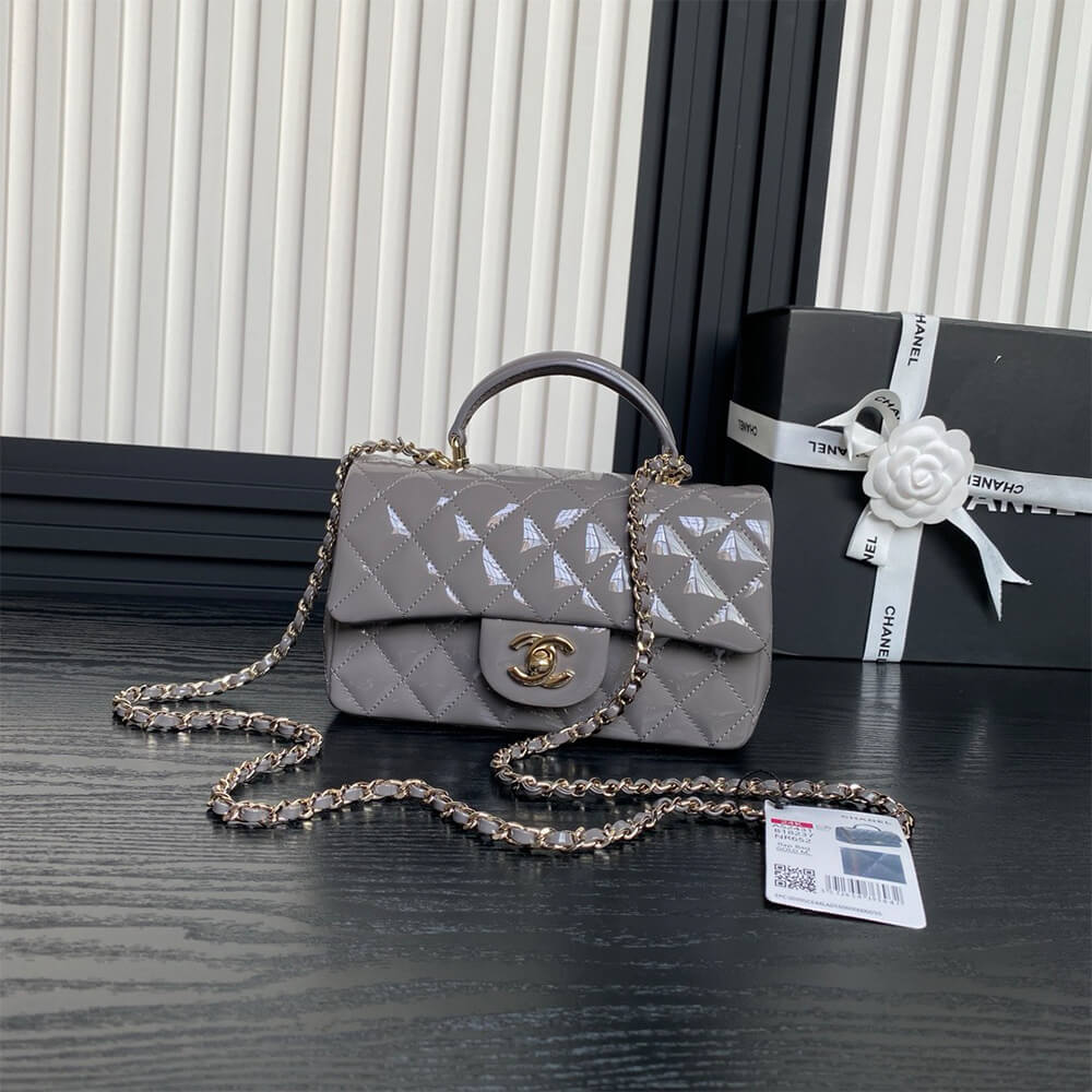 Ch**el Mini Classic Handbag With Top Handle