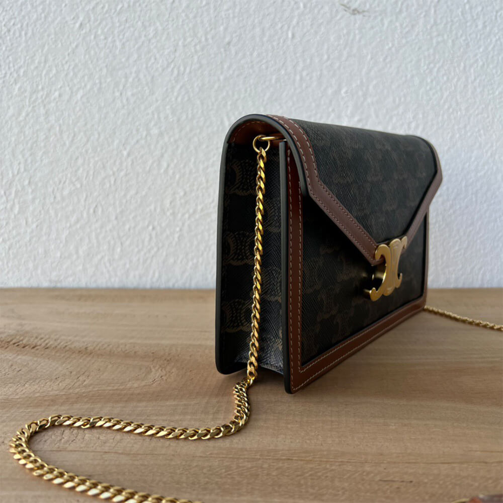WALLET ON CHAIN MARGO in TRIOMPHE CANVAS and calfskin(High-end Grade)