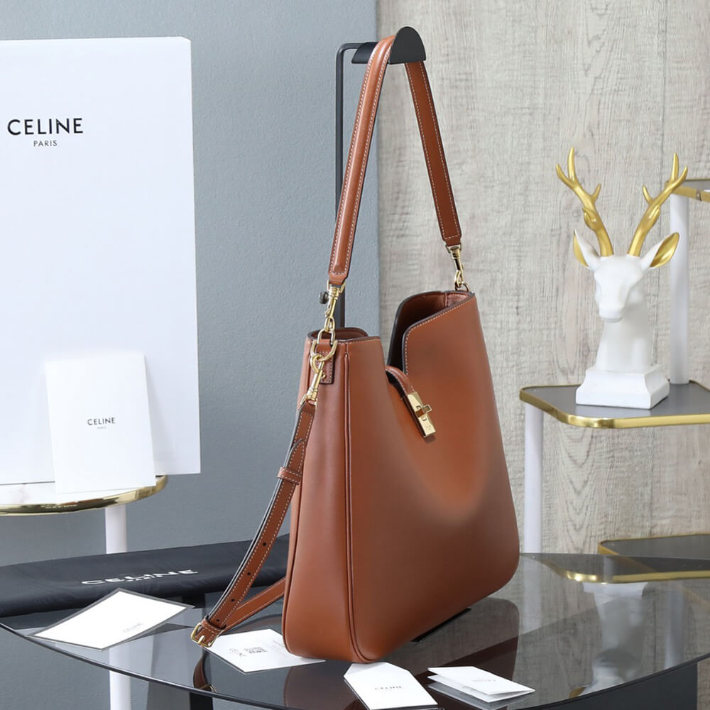 Ce1i*e MEDIUM CAMILLE 16 SOFT BAG IN SMOOTH CALFSKIN(HIGH-END GRADE)