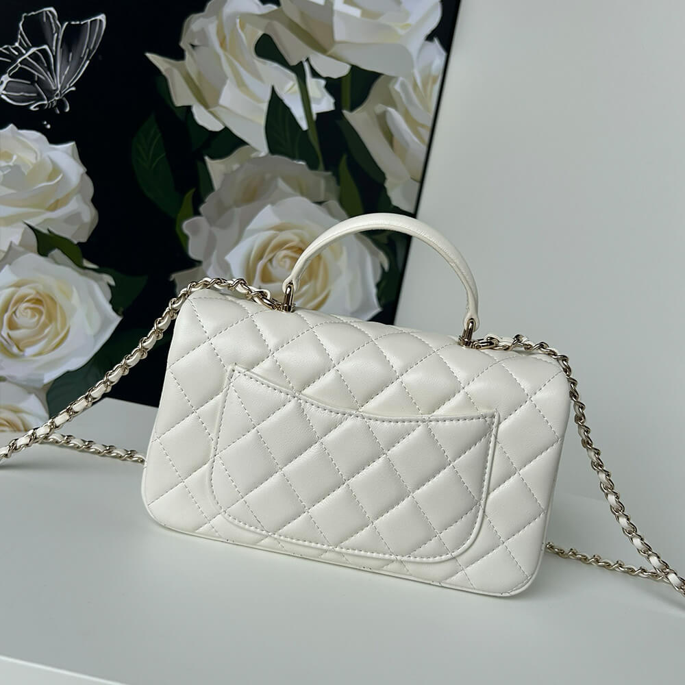 Ch**el Mini Classic Handbag With Top Handle