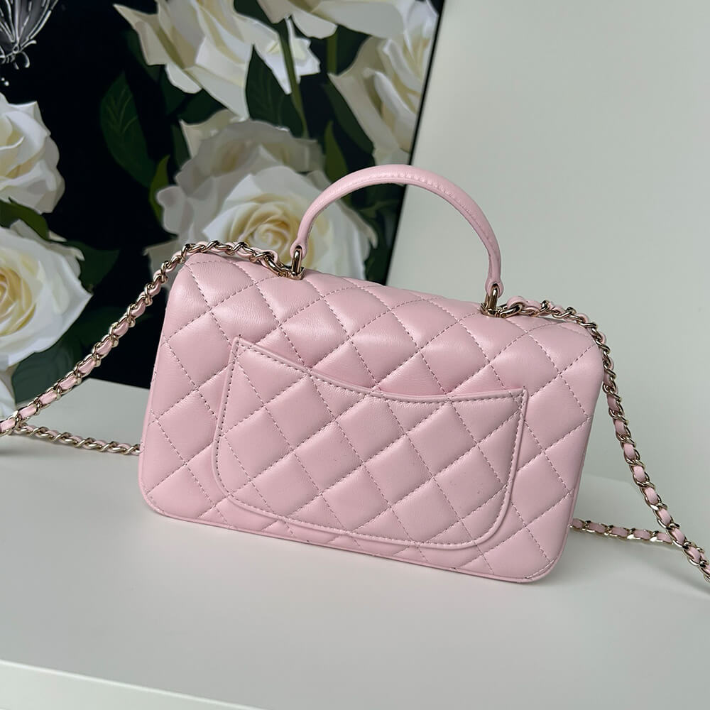 Ch**el Mini Classic Handbag With Top Handle