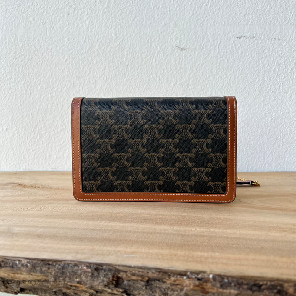 WALLET ON CHAIN MARGO in TRIOMPHE CANVAS and calfskin(High-end Grade)