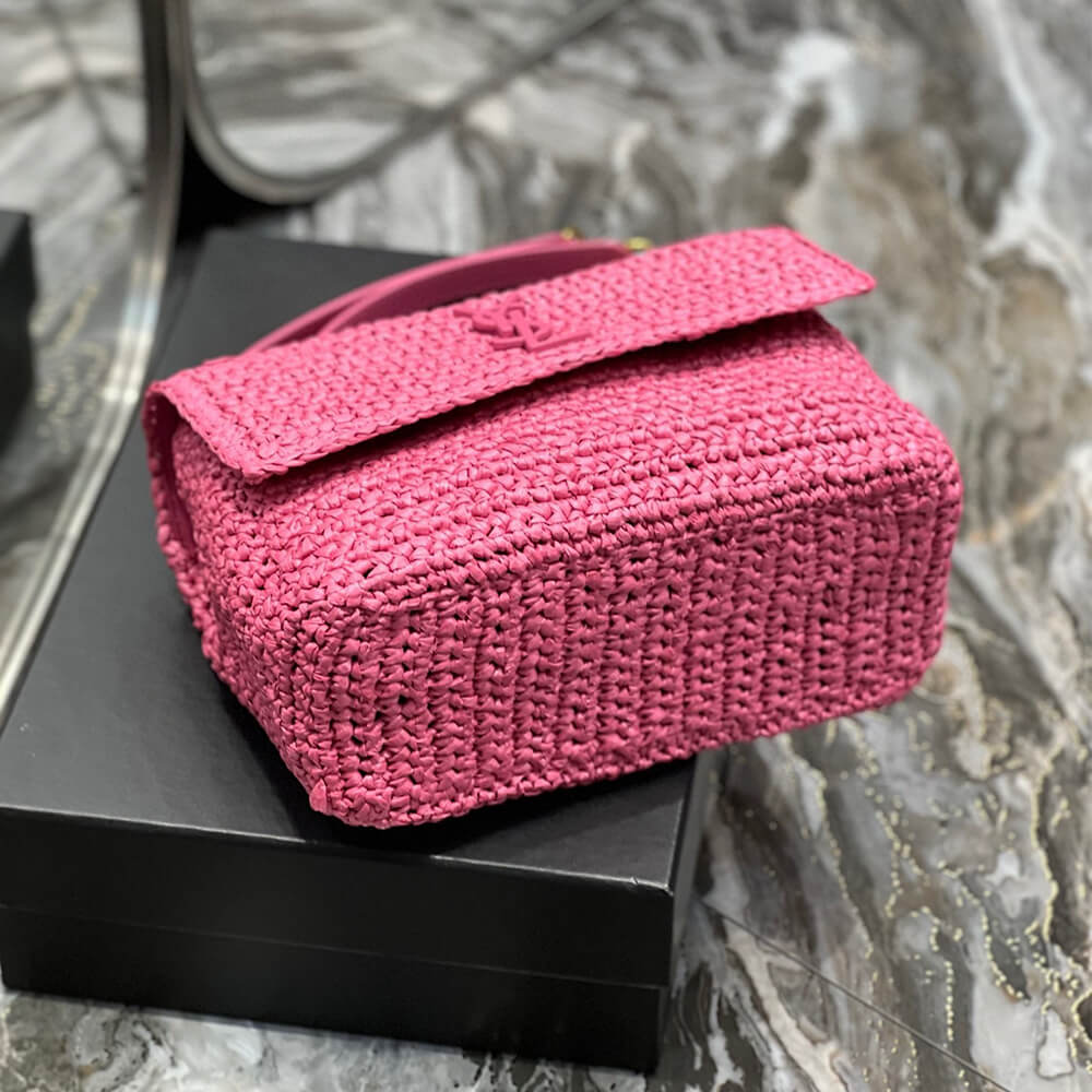 Sa1nt Lau*nt NIKI CHAIN MEDIUM IN RAFFIA(HIGH-END GRADE)