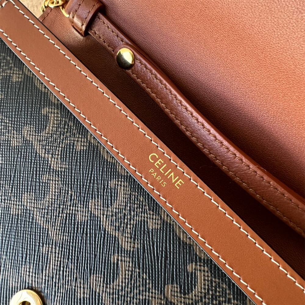 WALLET ON CHAIN MARGO in TRIOMPHE CANVAS and calfskin(High-end Grade)