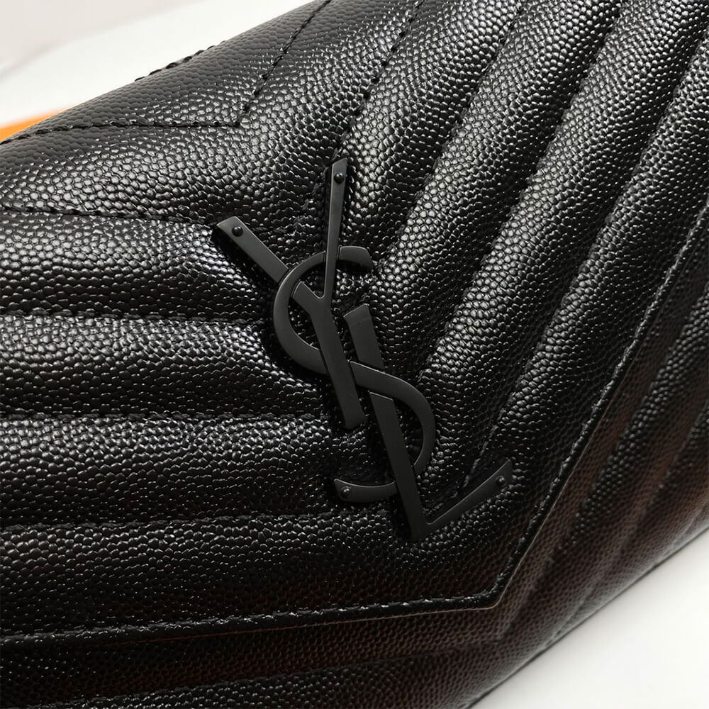 Y51 classic cassandre chain wallet in grain de poudre leather
