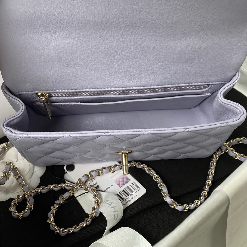 Ch**el Mini Classic Handbag With Top Handle