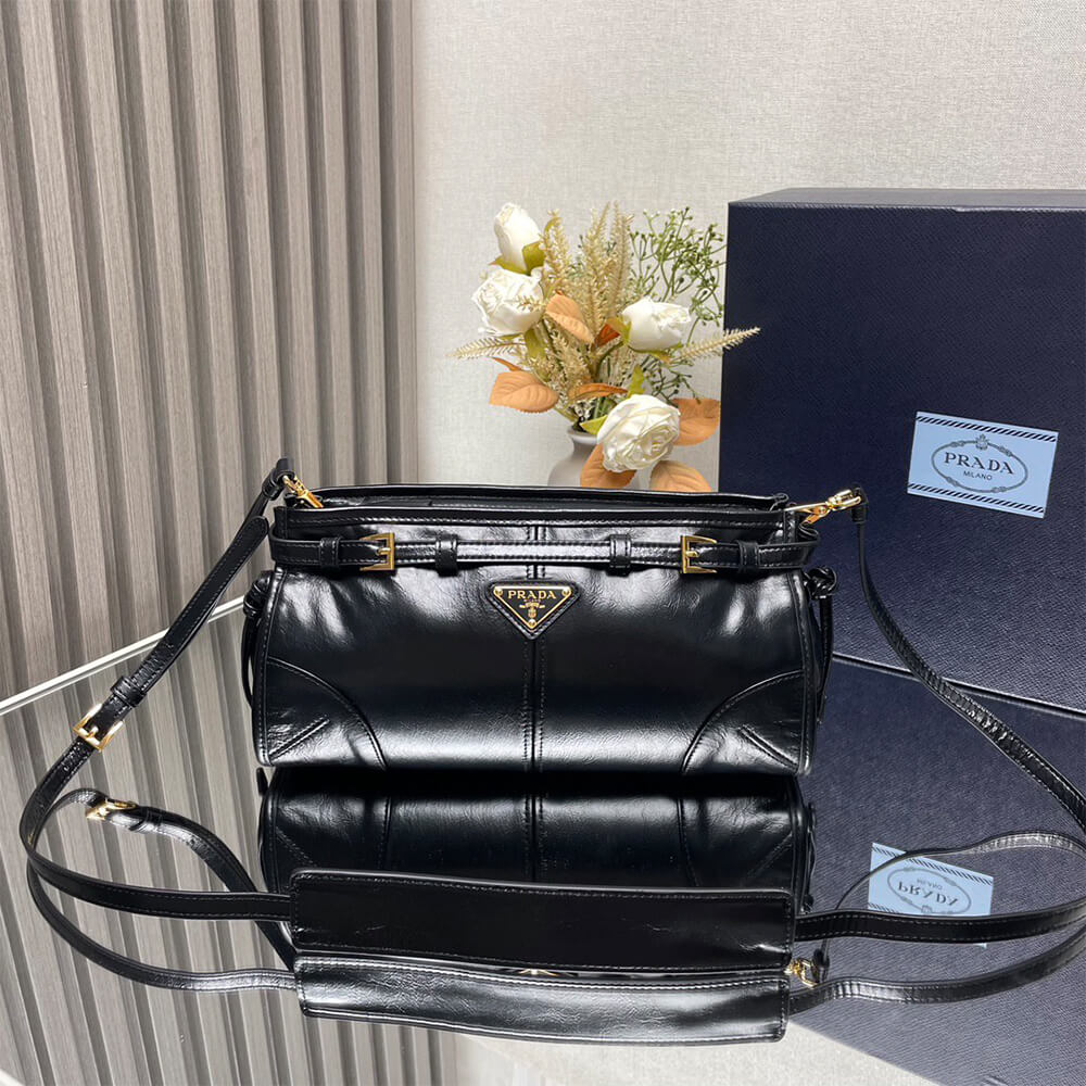 Pra*a Bonnie small leather shoulder bag(HIGH-END GRADE)