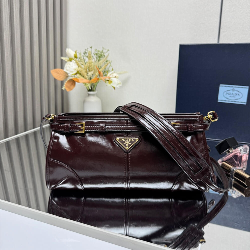 Pra*a Bonnie small leather shoulder bag(HIGH-END GRADE)