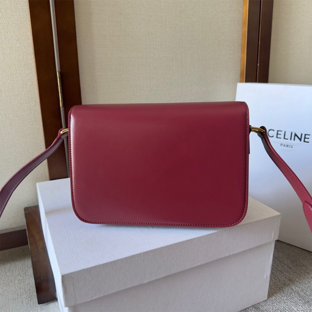 Ce1i*e CLASSIQUE TRIOMPHE BAG in shiny calfskin(HIGH-END GRADE)