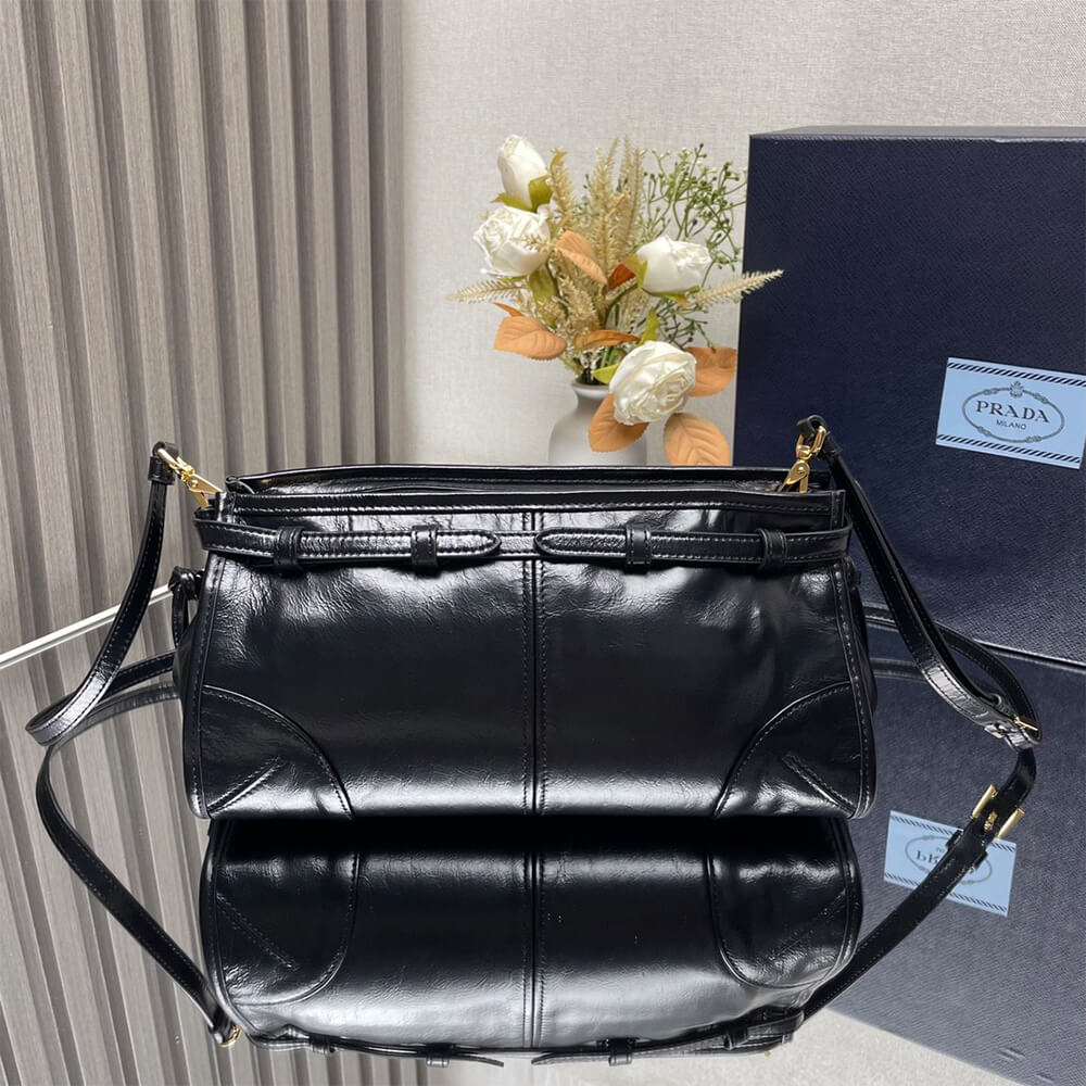 Pra*a Bonnie small leather shoulder bag(HIGH-END GRADE)