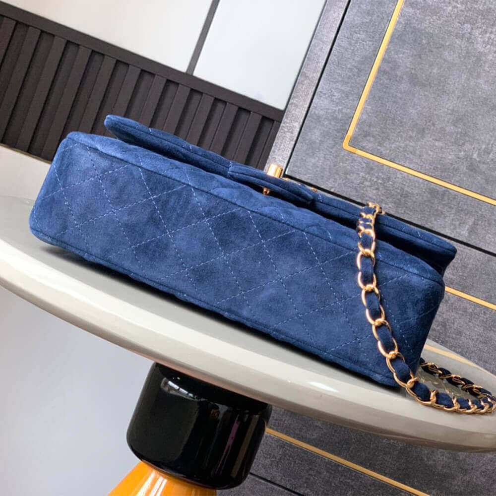 Ch**el Suede Classic Double Flap Handbag(HIGH-END GRADE)