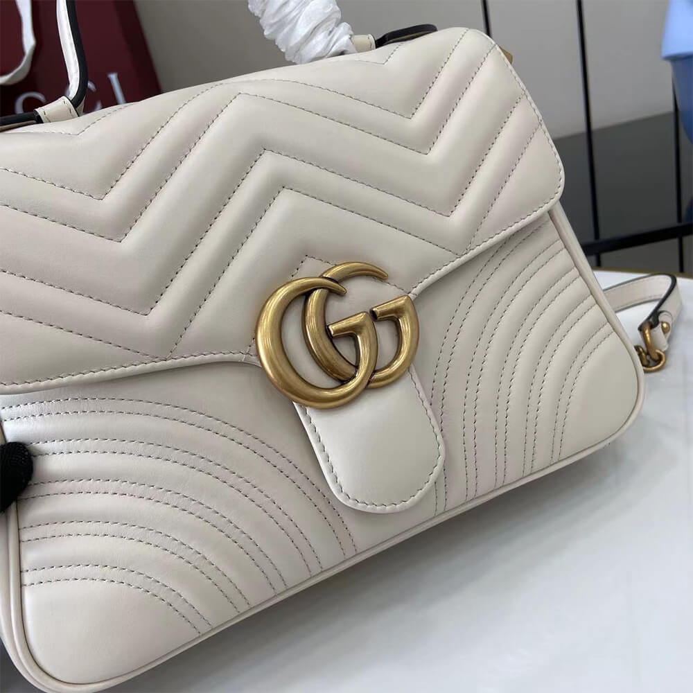 Gvc*1 GG Marmont Small Top Handle Bag