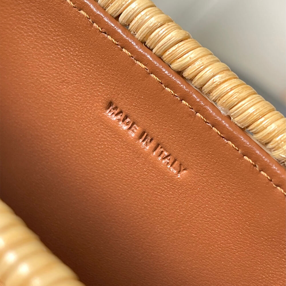 Ce1i*e TEEN GARANCE BAG IN WICKER AND NATURAL CALFSKIN(HIGH-END GRADE)