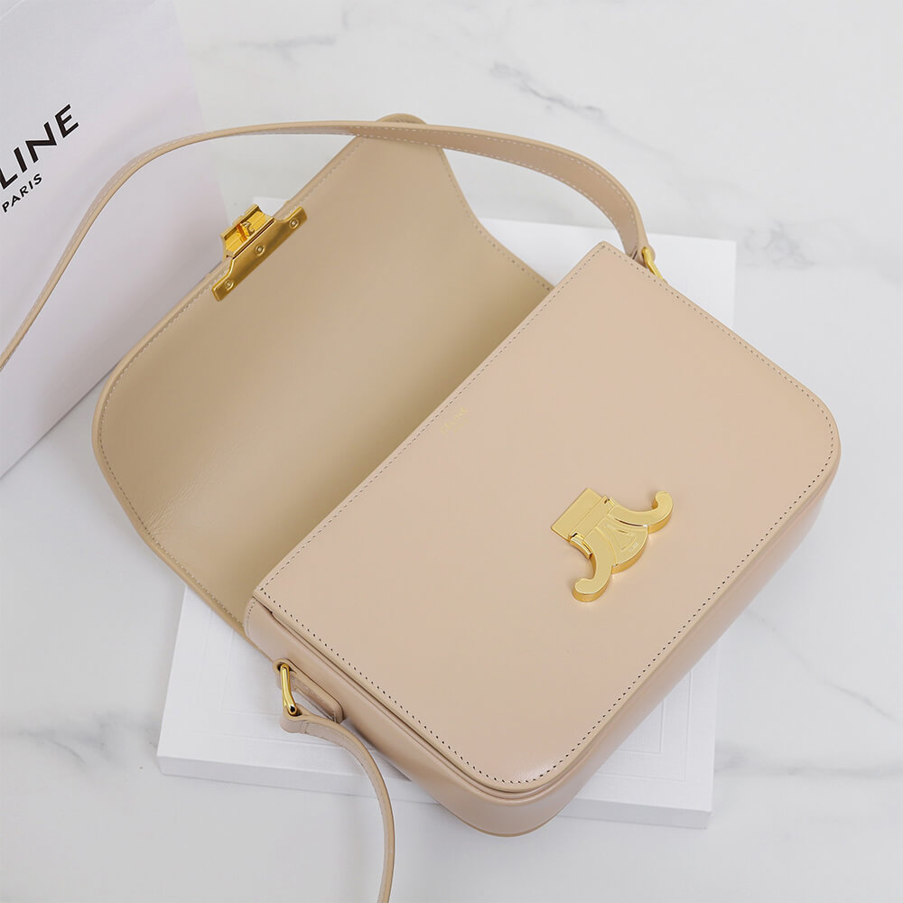 Ce1i*e CLASSIQUE TRIOMPHE BAG in shiny calfskin(HIGH-END GRADE)
