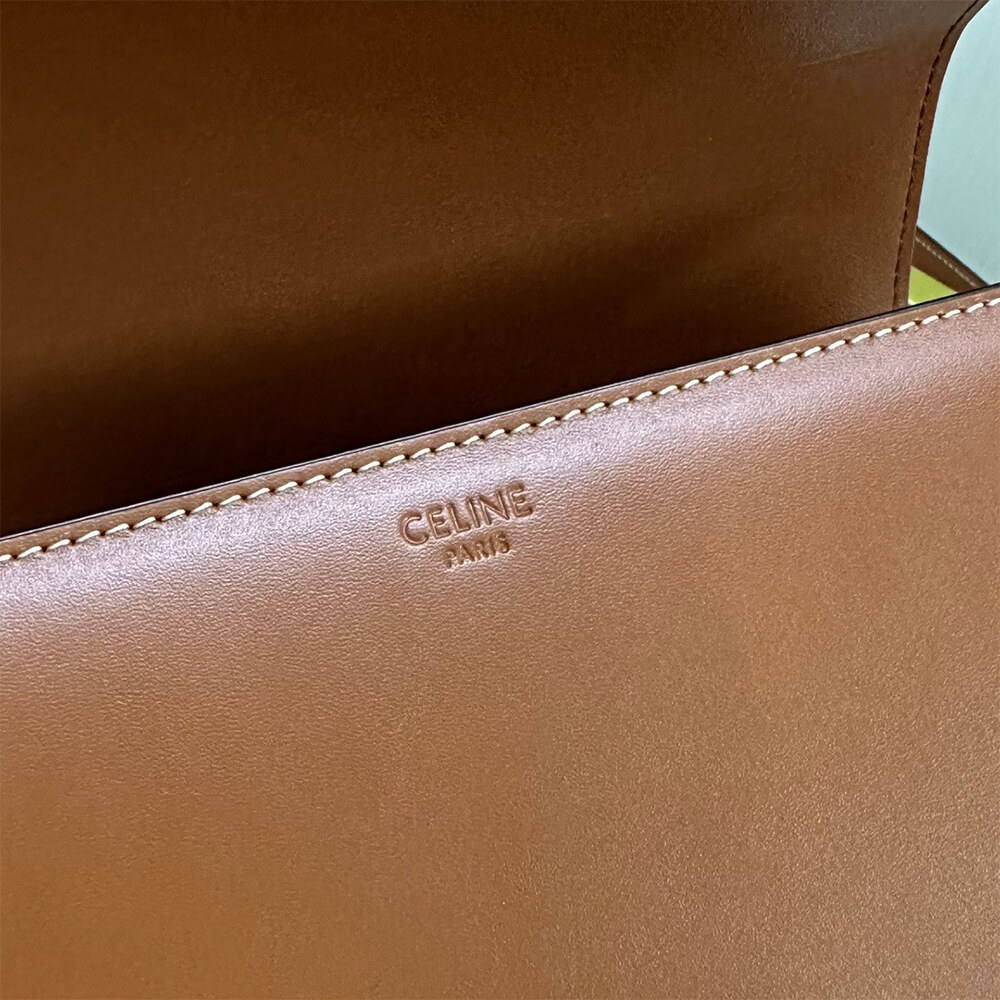 Ce1i*e CLASSIQUE TRIOMPHE BAG in shiny calfskin(HIGH-END GRADE)