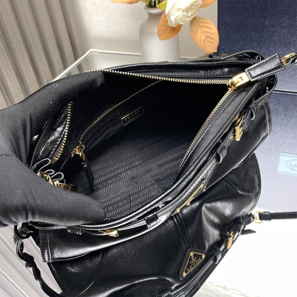 Pra*a Bonnie small leather shoulder bag(HIGH-END GRADE)