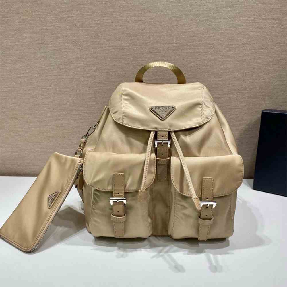 Pra*a Re-Nylon medium backpack with pouch