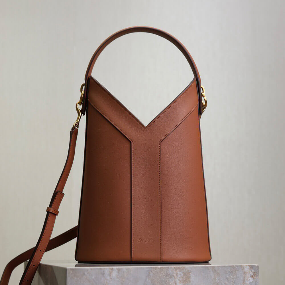 Y51 Y top-handle bucket in leather(HIGH-END GRADE)