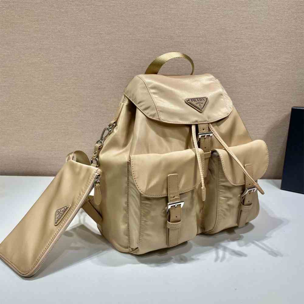 Pra*a Re-Nylon medium backpack with pouch