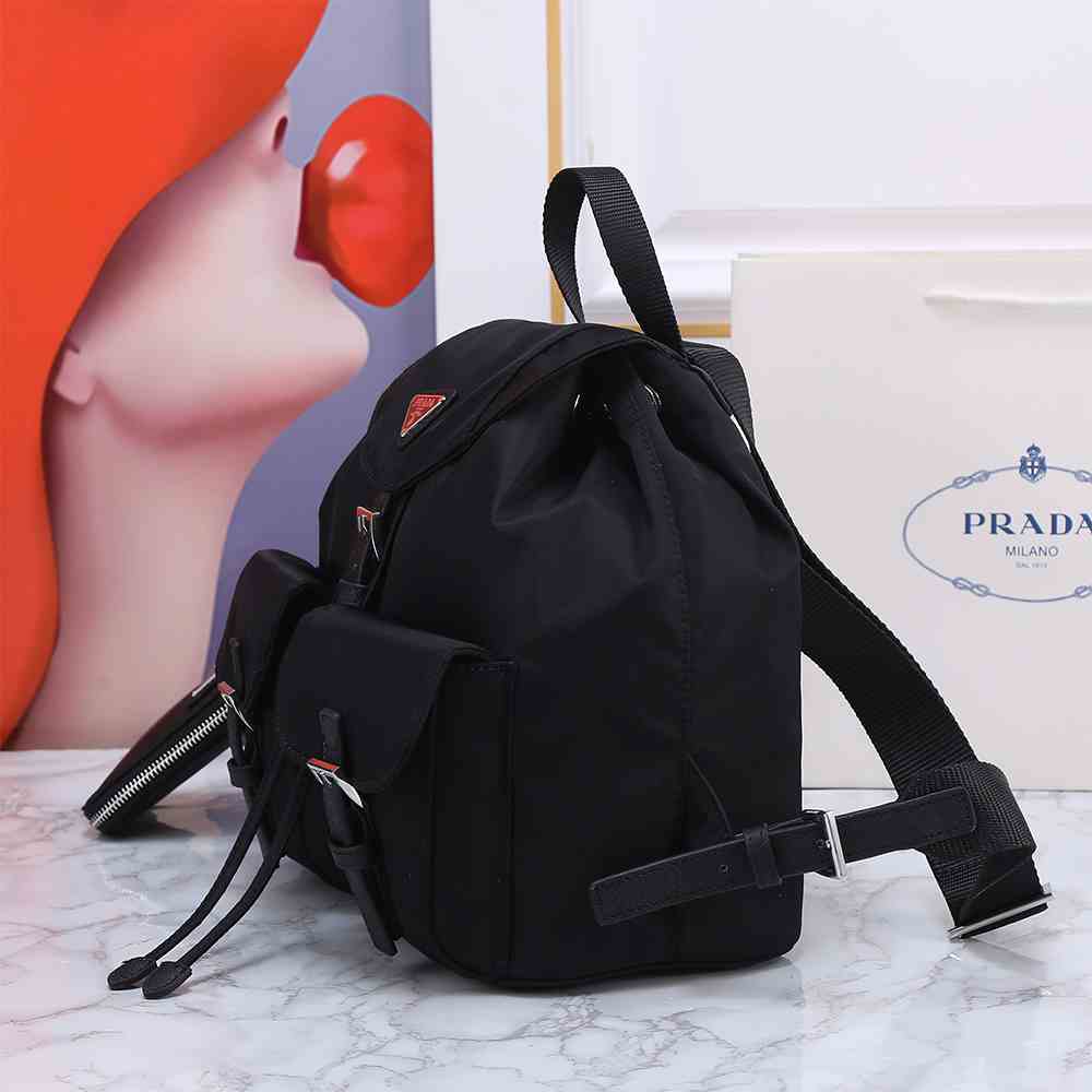 Pra*a Re-Nylon medium backpack with pouch