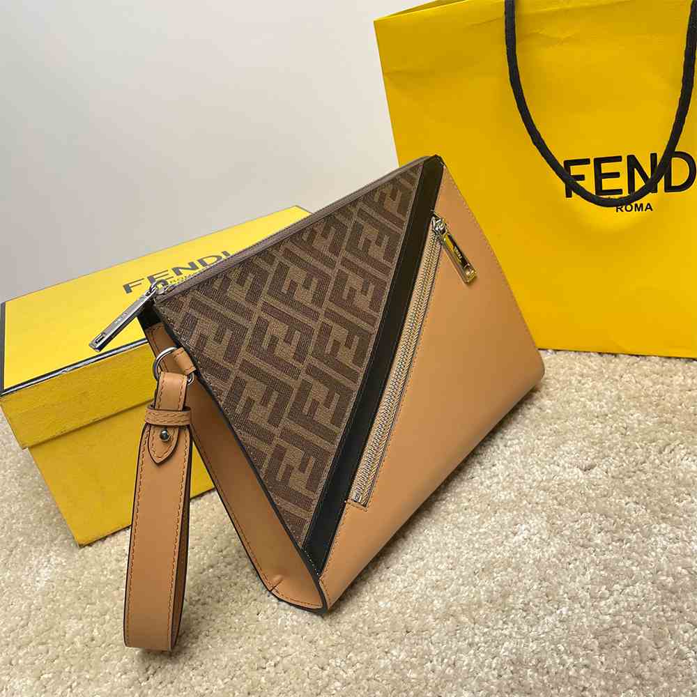 F**di Diagonal Flat Pouch