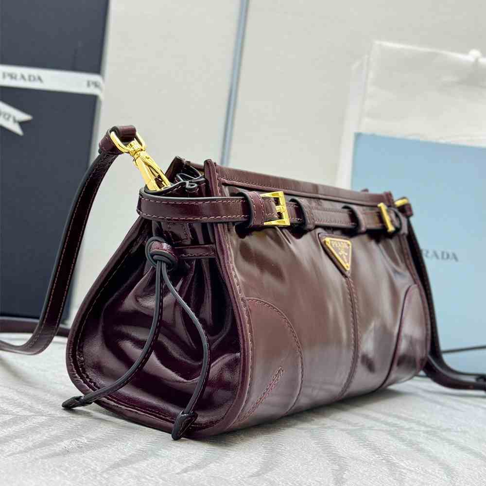 Pra*a Bonnie small leather shoulder bag(HIGH-END GRADE)