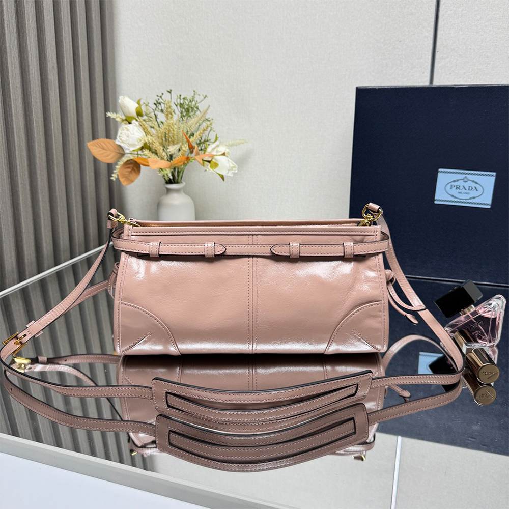 Pra*a Bonnie small leather shoulder bag(HIGH-END GRADE)