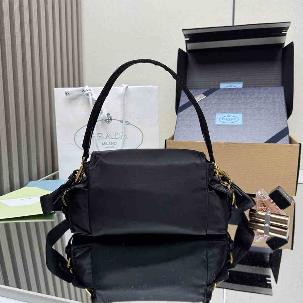 Pra*a Explore medium Re-Nylon shoulder bag with flap