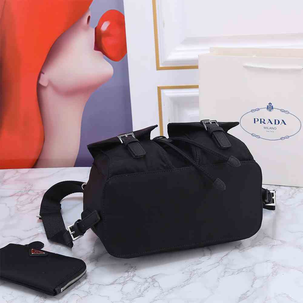 Pra*a Re-Nylon medium backpack with pouch