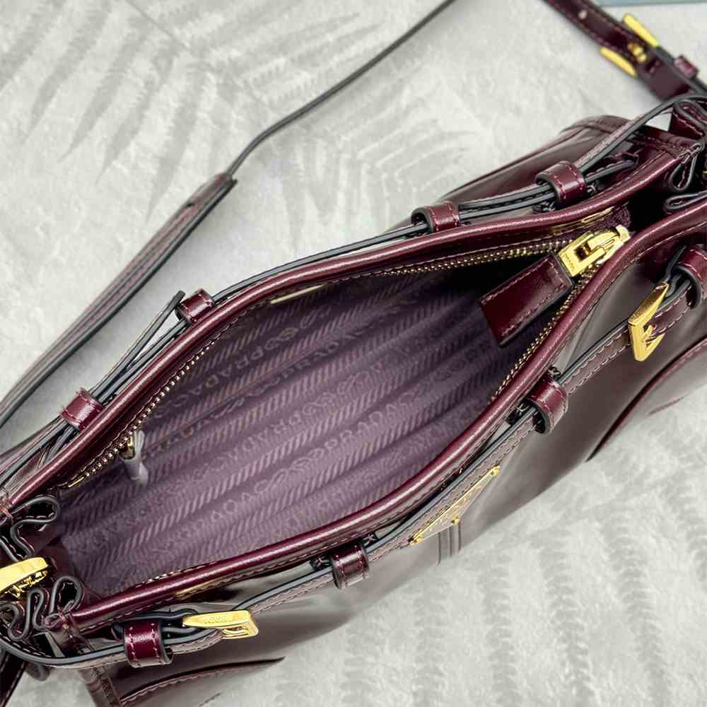 Pra*a Bonnie small leather shoulder bag(HIGH-END GRADE)