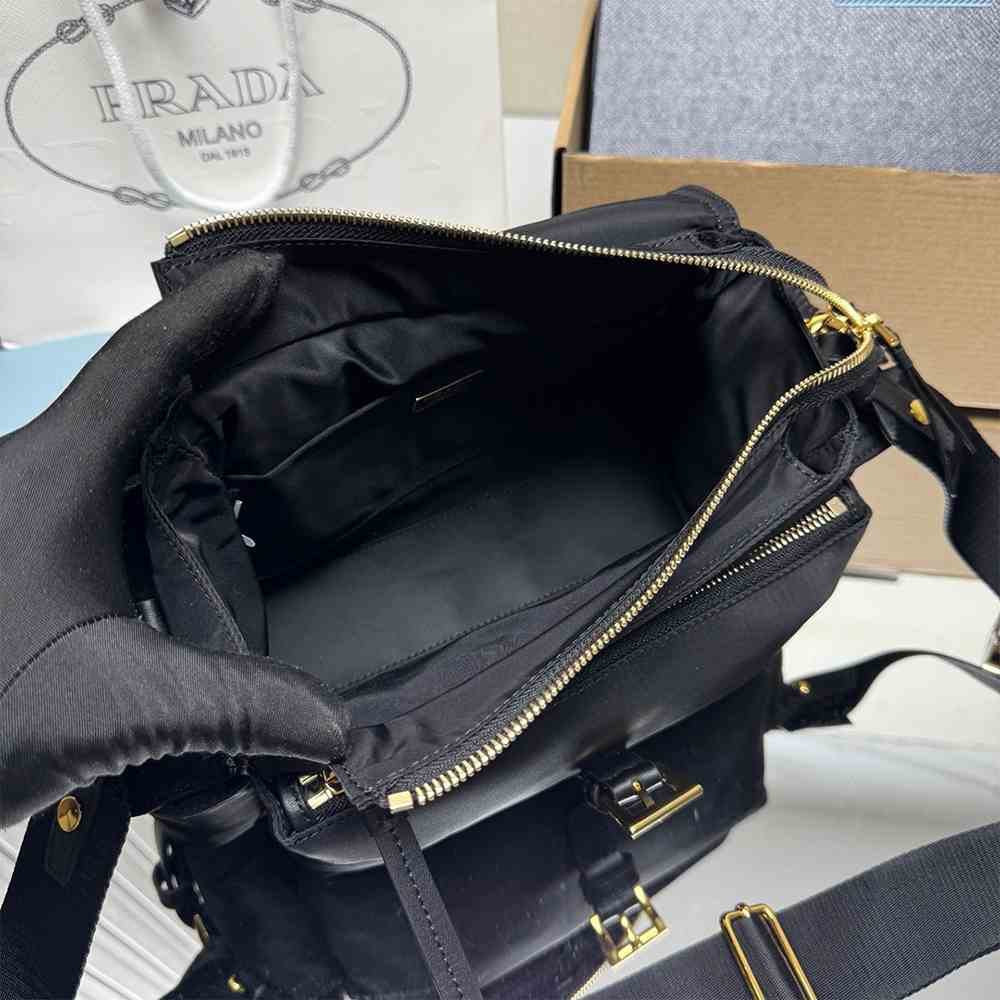 Pra*a Explore medium Re-Nylon shoulder bag with flap
