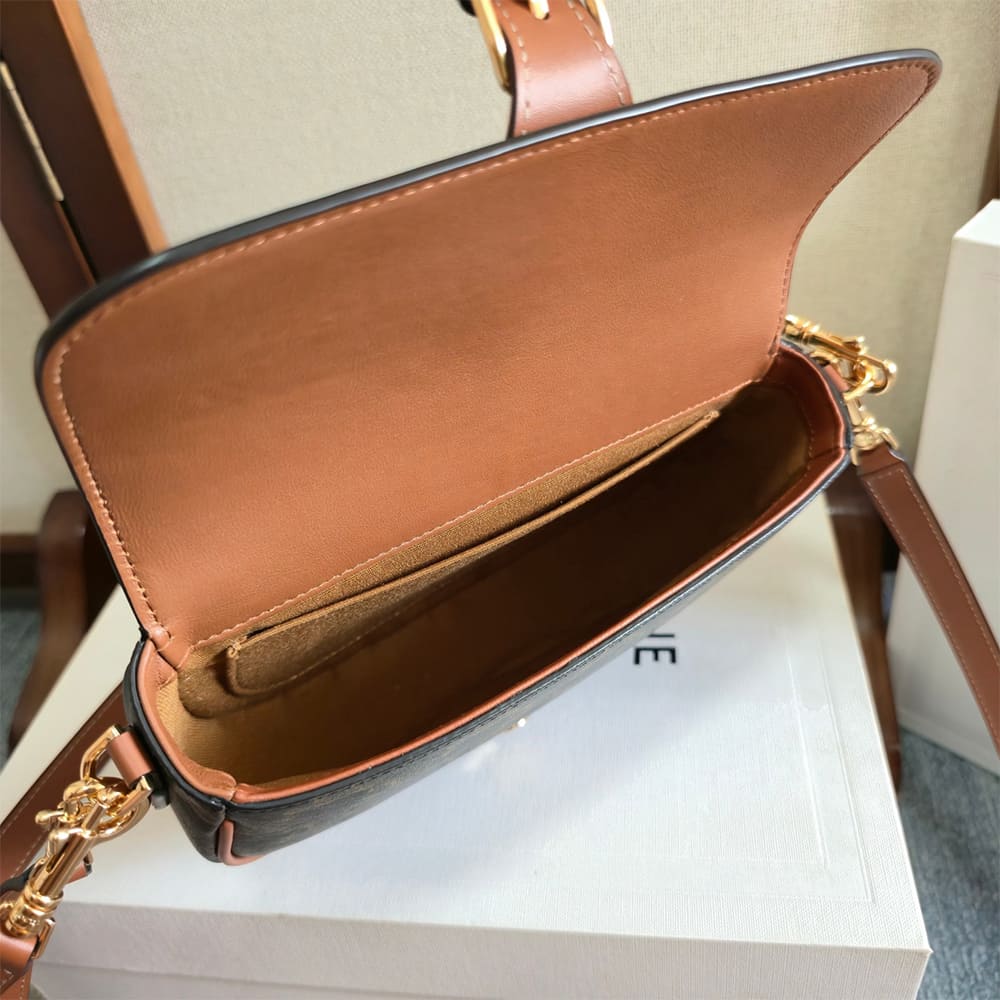 Ce1i*e SOFT SHOPPER BAG IN Triomphe Canvas and Calfskin