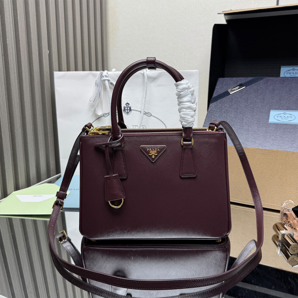 Pra*a Galleria medium Saffiano leather bag(HIGH-END GRADE)