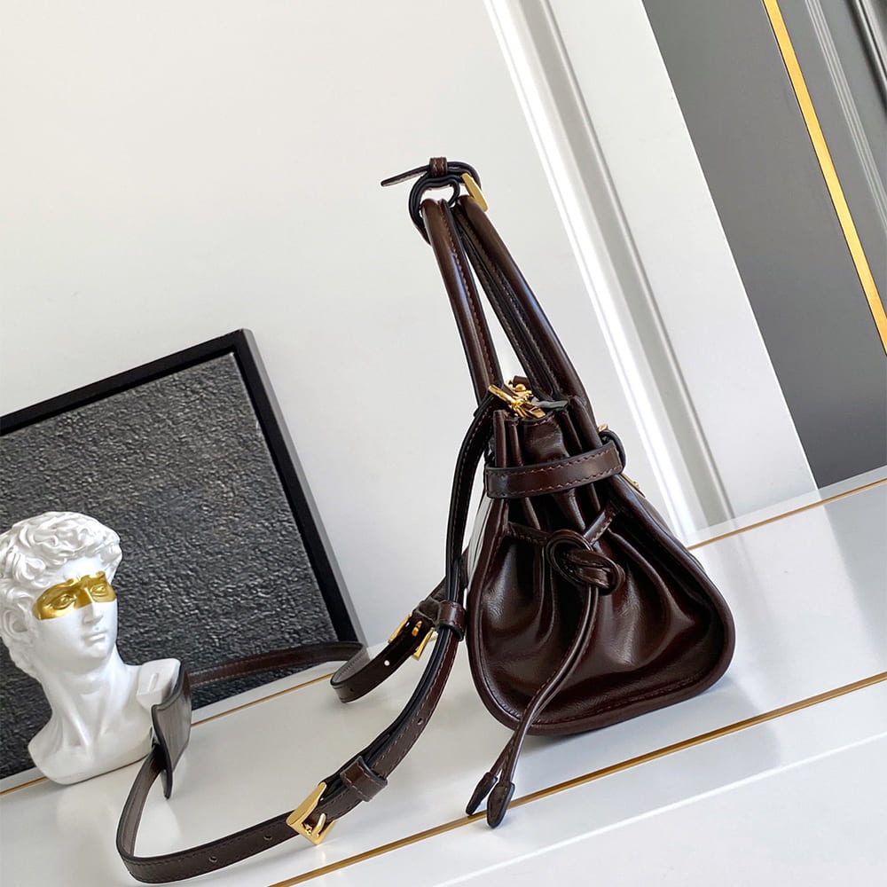 Pra*a Bonnie leather mini handbag(HIGH-END GRADE)