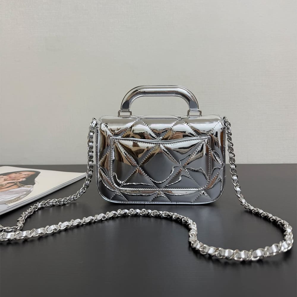 Ch**el Mini Flap Bag with Top Handle(high-end grade)