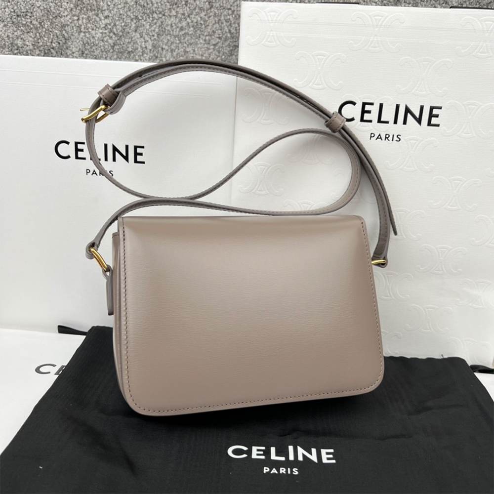 Ce1i*e TEEN TRIOMPHE BAG IN shiny calfskin(HIGH-END GRADE)