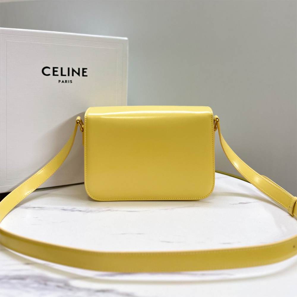 Ce1i*e TEEN TRIOMPHE BAG IN shiny calfskin(HIGH-END GRADE)