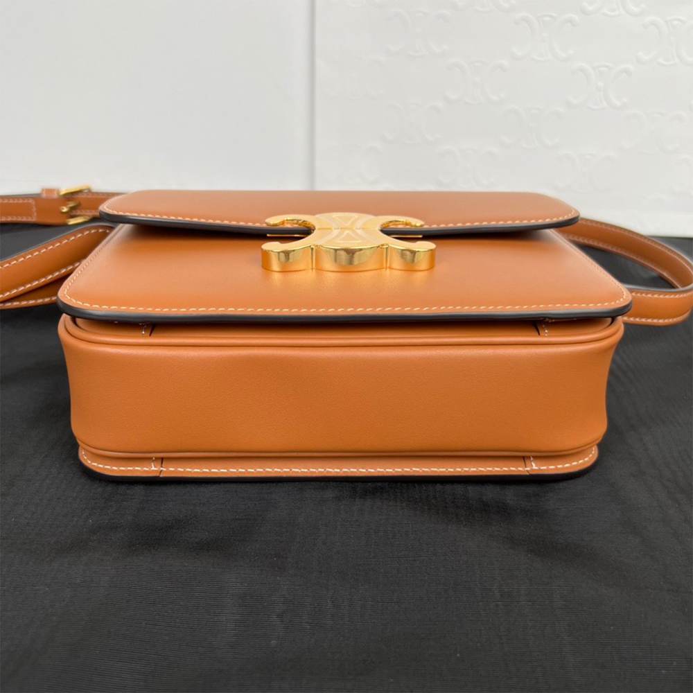 Ce1i*e TEEN TRIOMPHE BAG IN shiny calfskin(HIGH-END GRADE)