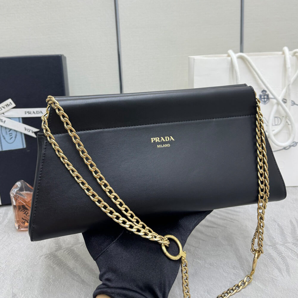 Pra*a Enchaine medium leather bag(HIGH-END GRADE)