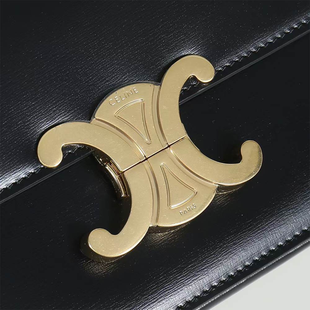 Ce1i*e TEEN TRIOMPHE BAG IN shiny calfskin(HIGH-END GRADE)