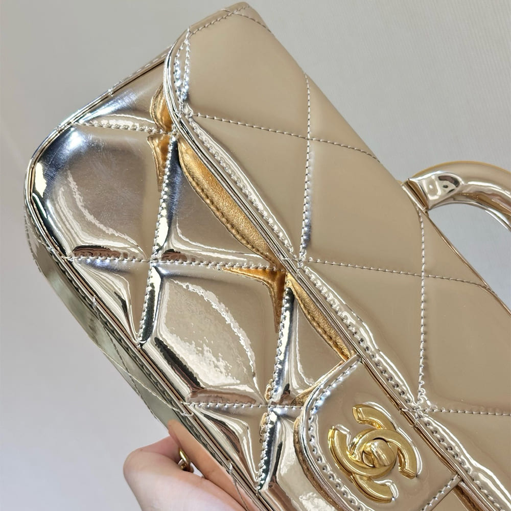 Ch**el Large Flap Bag With Top Handle(high-end grade)