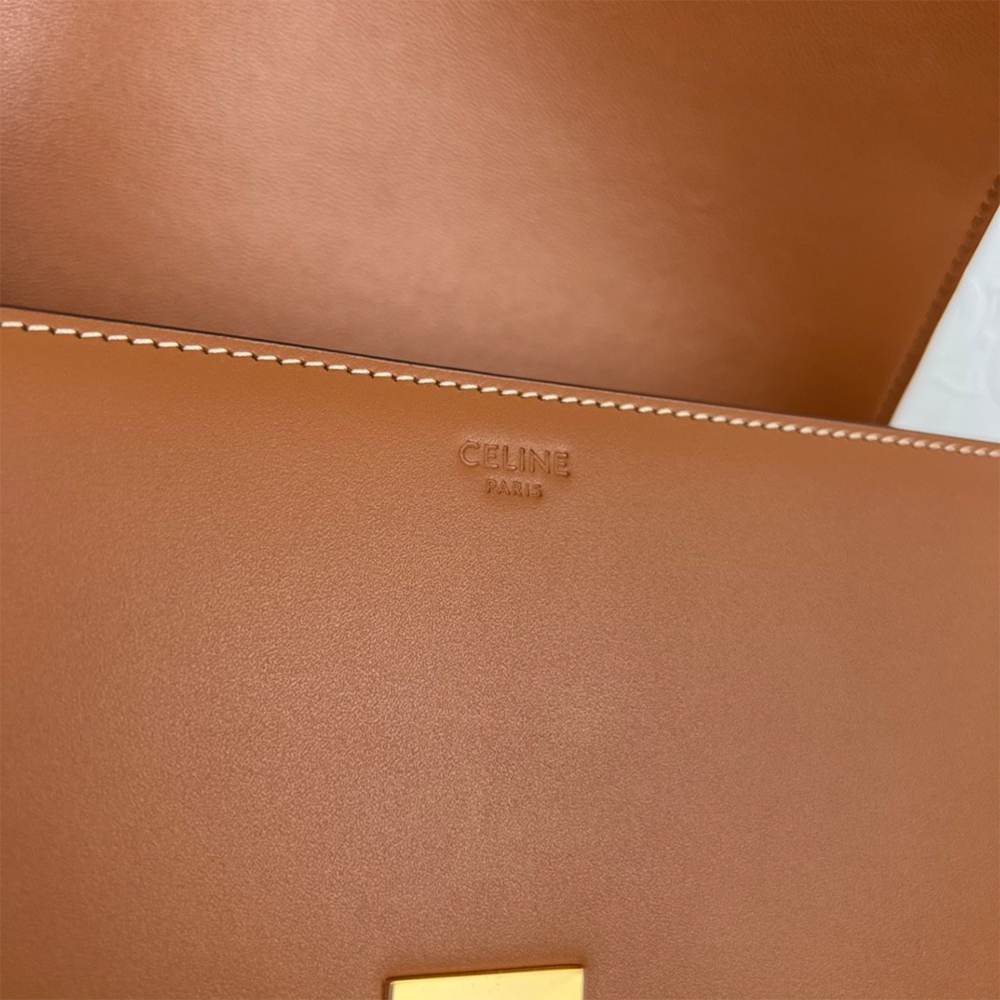 Ce1i*e TEEN TRIOMPHE BAG IN shiny calfskin(HIGH-END GRADE)