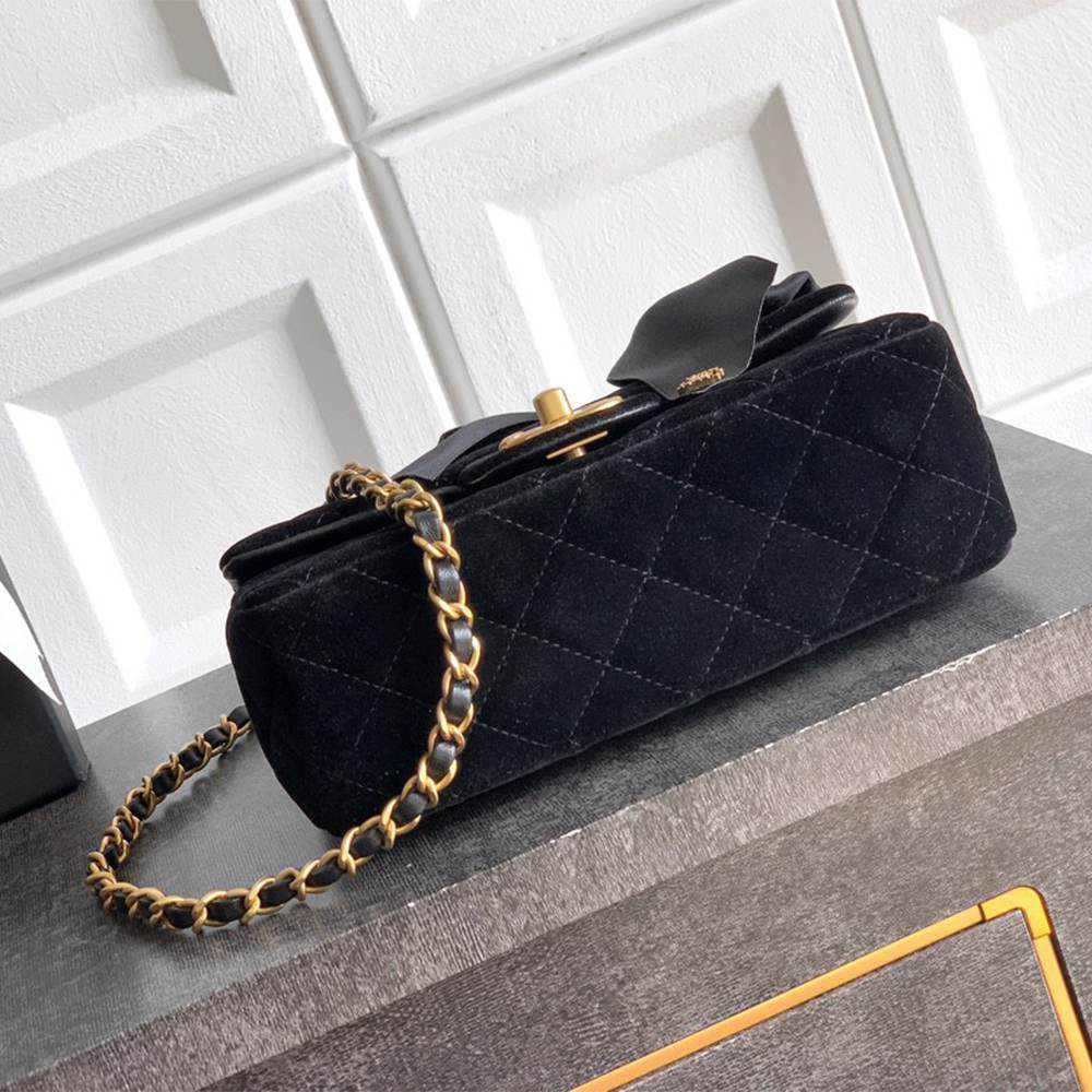 Ch**el MINI FLAP BAG WITH TOP HANDLE(HIGH-END GRADE)