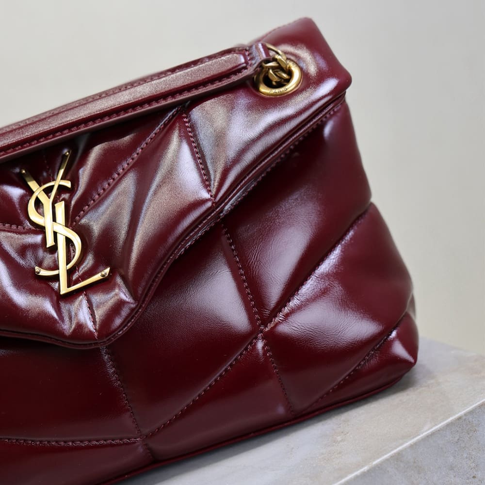 Y51 PUFFER small in shinny leather bag(HIGH-END GRADE)
