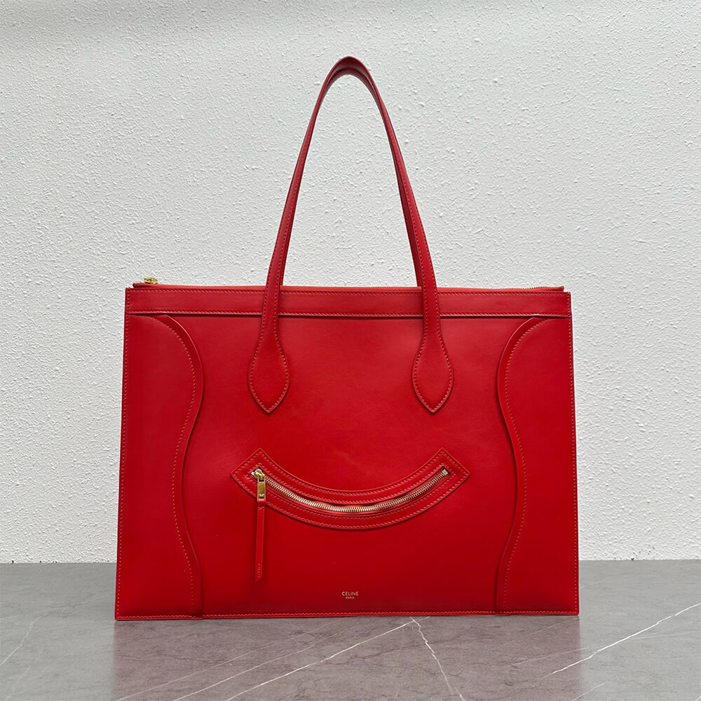 cline flat cabas new lU*gage in glossy calfskin