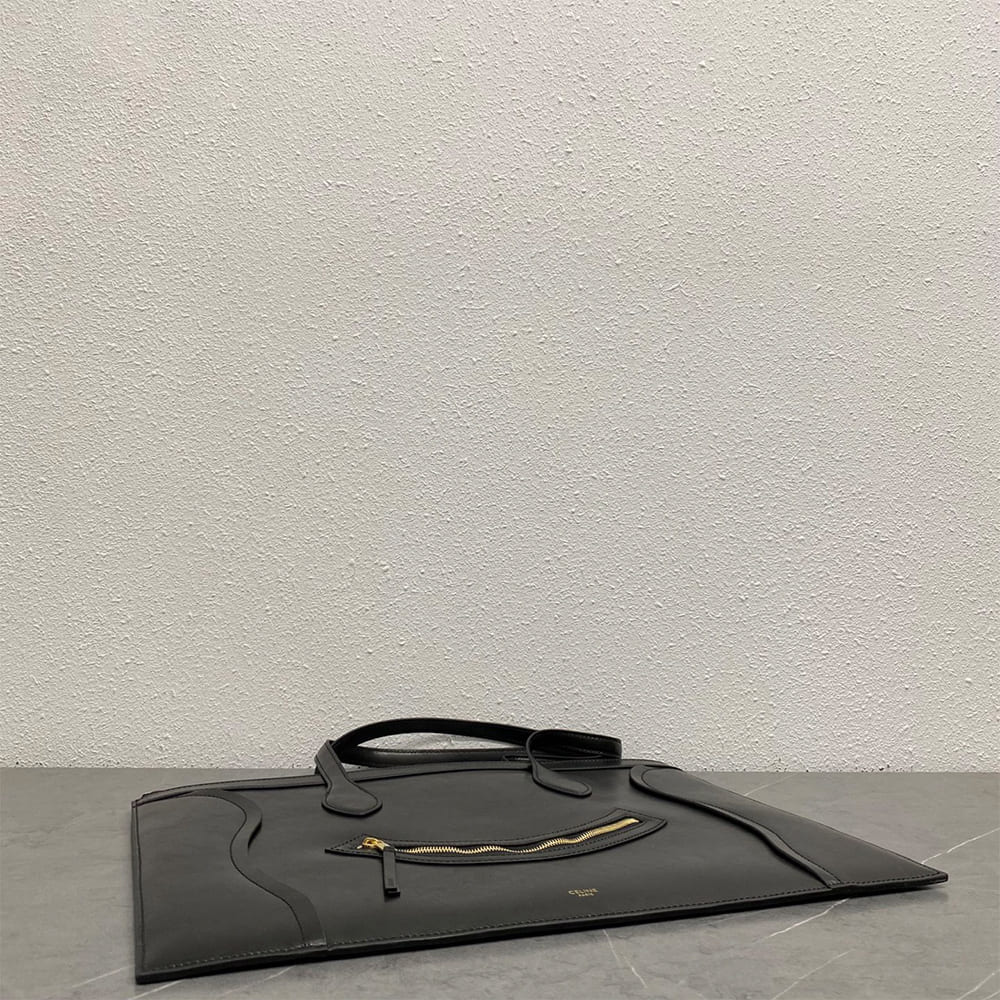 cline flat cabas new lU*gage in glossy calfskin