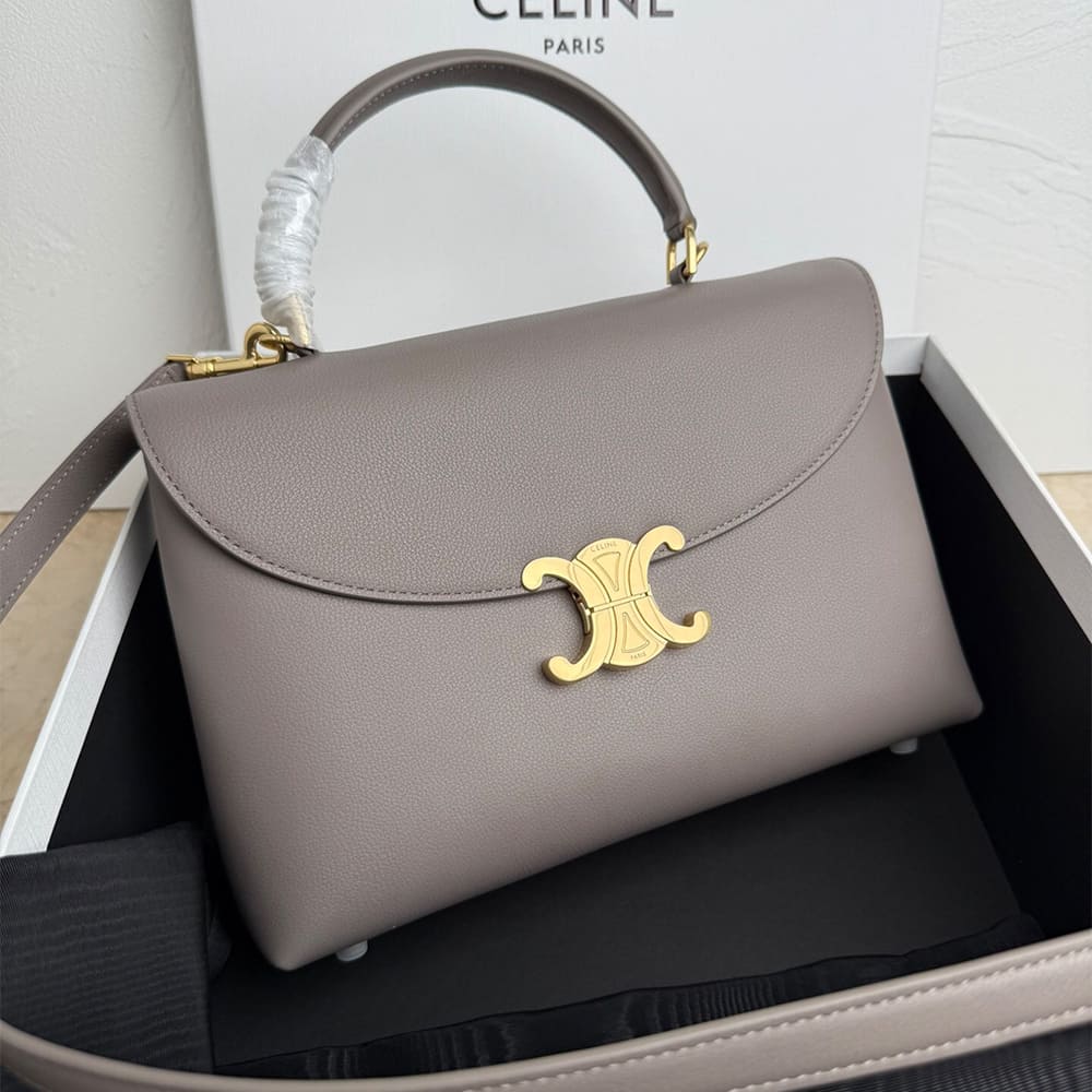 Ce1i*e MEDIUM NINO BAG IN S*pPLE GRAINED CALFSKIN(HIGH-END GRADE)